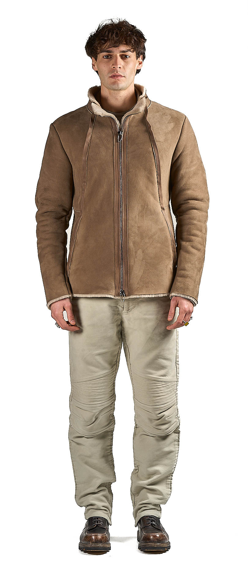 DANIELE BASTA LEATHER AND SILVER JACKET